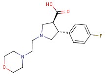 (3S*,4R*)-4-(4-fluorophenyl)-1-(2-morpholin-4-ylethyl)pyrrolidine-3-carboxylic acid