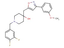 1-(3,4-difluorobenzyl)-4-{[3-(3-methoxyphenyl)-5-isoxazolyl]methyl}-4-piperidinol