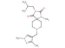 8-[(1,3-dimethyl-1H-pyrazol-4-yl)methyl]-3-isobutyl-1-methyl-1,3,8-triazaspiro[4.5]decane-2,4-dione