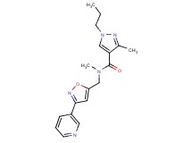 N,3-dimethyl-1-propyl-N-[(3-pyridin-3-ylisoxazol-5-yl)methyl]-1H-pyrazole-4-carboxamide