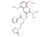 N-{[2-(dimethylamino)-5,8-dimethoxy-3-quinolinyl]methyl}-N-[3-(2-oxo-1-pyrrolidinyl)propyl]-2-thiophenecarboxamide