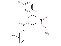 ethyl 4-(4-chlorobenzyl)-1-[3-(1-methylcyclopropyl)propanoyl]-4-piperidinecarboxylate