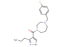 1-(4-fluorobenzyl)-4-[(3-propyl-1H-pyrazol-4-yl)carbonyl]-1,4-diazepane