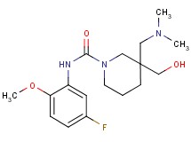 3-[(dimethylamino)methyl]-N-(5-fluoro-2-methoxyphenyl)-3-(hydroxymethyl)piperidine-1-carboxamide