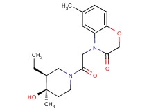 4-{2-[(3S*,4R*)-3-ethyl-4-hydroxy-4-methylpiperidin-1-yl]-2-oxoethyl}-6-methyl-2H-1,4-benzoxazin-3(4H)-one