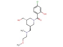 5-chloro-2-[((3S*,5R*)-3-(hydroxymethyl)-5-{[(2-methoxyethyl)(methyl)amino]methyl}piperidin-1-yl)carbonyl]phenol