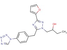 1-{3-(2-furyl)-5-[4-(1H-tetrazol-1-yl)benzyl]-1H-1,2,4-triazol-1-yl}butan-2-ol