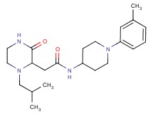2-(1-isobutyl-3-oxo-2-piperazinyl)-N-[1-(3-methylphenyl)-4-piperidinyl]acetamide