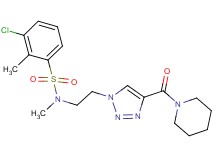 3-chloro-N,2-dimethyl-N-{2-[4-(1-piperidinylcarbonyl)-1H-1,2,3-triazol-1-yl]ethyl}benzenesulfonamide