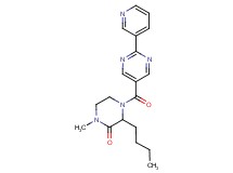 3-butyl-1-methyl-4-{[2-(3-pyridinyl)-5-pyrimidinyl]carbonyl}-2-piperazinone