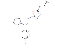 N-[2-(4-fluorophenyl)-2-pyrrolidin-1-ylethyl]-5-propyl-1,3,4-oxadiazol-2-amine