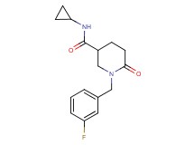 N-cyclopropyl-1-(3-fluorobenzyl)-6-oxo-3-piperidinecarboxamide