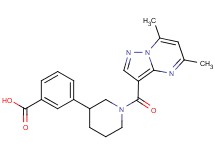 3-{1-[(5,7-dimethylpyrazolo[1,5-a]pyrimidin-3-yl)carbonyl]piperidin-3-yl}benzoic acid