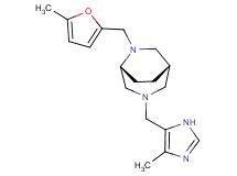 (1S*,5R*)-6-[(5-methyl-2-furyl)methyl]-3-[(4-methyl-1H-imidazol-5-yl)methyl]-3,6-diazabicyclo[3.2.2]nonane