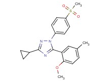 3-cyclopropyl-5-(2-methoxy-5-methylphenyl)-1-[4-(methylsulfonyl)phenyl]-1H-1,2,4-triazole