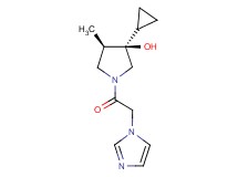 (3R*,4R*)-3-cyclopropyl-1-(1H-imidazol-1-ylacetyl)-4-methyl-3-pyrrolidinol