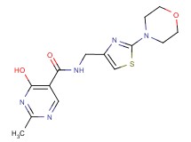 4-hydroxy-2-methyl-N-[(2-morpholin-4-yl-1,3-thiazol-4-yl)methyl]pyrimidine-5-carboxamide