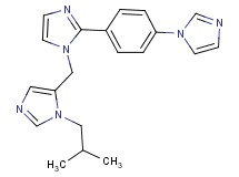 2-[4-(1H-imidazol-1-yl)phenyl]-1-[(1-isobutyl-1H-imidazol-5-yl)methyl]-1H-imidazole