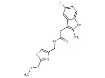 2-(5-fluoro-2-methyl-1H-indol-3-yl)-N-({2-[(methylthio)methyl]-1,3-thiazol-4-yl}methyl)acetamide