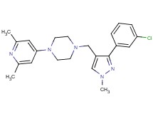 1-{[3-(3-chlorophenyl)-1-methyl-1H-pyrazol-4-yl]methyl}-4-(2,6-dimethyl-4-pyridinyl)piperazine