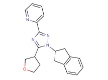 2-[1-(2,3-dihydro-1H-inden-2-yl)-5-(tetrahydrofuran-3-yl)-1H-1,2,4-triazol-3-yl]pyridine