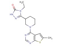 4-ethyl-5-[1-(6-methylthieno[2,3-d]pyrimidin-4-yl)piperidin-3-yl]-2,4-dihydro-3H-1,2,4-triazol-3-one