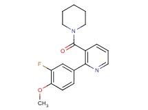 2-(3-fluoro-4-methoxyphenyl)-3-(piperidin-1-ylcarbonyl)pyridine