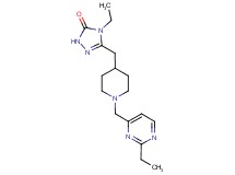 4-ethyl-5-({1-[(2-ethyl-4-pyrimidinyl)methyl]-4-piperidinyl}methyl)-2,4-dihydro-3H-1,2,4-triazol-3-one