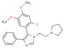 5-(2-fluoro-4,5-dimethoxyphenyl)-4-phenyl-1-(2-pyrrolidin-1-ylethyl)-1H-imidazole