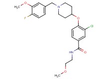 3-chloro-4-{[1-(4-fluoro-3-methoxybenzyl)-4-piperidinyl]oxy}-N-(2-methoxyethyl)benzamide