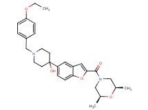 4-(2-{[(2R*,6S*)-2,6-dimethyl-4-morpholinyl]carbonyl}-1-benzofuran-5-yl)-1-(4-ethoxybenzyl)-4-piperidinol