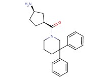 {rel-(1R,3S)-3-[(3,3-diphenyl-1-piperidinyl)carbonyl]cyclopentyl}amine hydrochloride