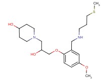 1-{2-hydroxy-3-[4-methoxy-2-({[3-(methylthio)propyl]amino}methyl)phenoxy]propyl}-4-piperidinol