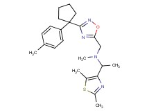 1-(2,5-dimethyl-1,3-thiazol-4-yl)-N-methyl-N-({3-[1-(4-methylphenyl)cyclopentyl]-1,2,4-oxadiazol-5-yl}methyl)ethanamine