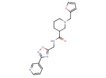 1-(2-furylmethyl)-N-{[3-(3-pyridinyl)-1,2,4-oxadiazol-5-yl]methyl}-3-piperidinecarboxamide