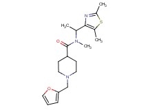 N-[1-(2,5-dimethyl-1,3-thiazol-4-yl)ethyl]-1-(2-furylmethyl)-N-methyl-4-piperidinecarboxamide