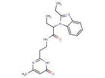 2-(2-ethyl-1H-benzimidazol-1-yl)-N-[2-(4-methyl-6-oxo-1,6-dihydro-2-pyrimidinyl)ethyl]butanamide