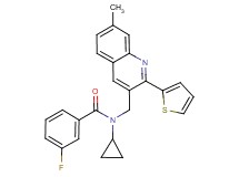 N-cyclopropyl-3-fluoro-N-{[7-methyl-2-(2-thienyl)-3-quinolinyl]methyl}benzamide