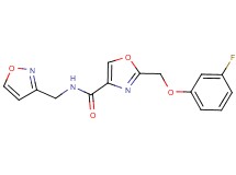 2-[(3-fluorophenoxy)methyl]-N-(3-isoxazolylmethyl)-1,3-oxazole-4-carboxamide