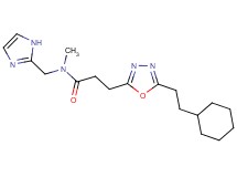 3-[5-(2-cyclohexylethyl)-1,3,4-oxadiazol-2-yl]-N-(1H-imidazol-2-ylmethyl)-N-methylpropanamide