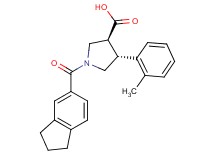 (3S*,4R*)-1-(2,3-dihydro-1H-inden-5-ylcarbonyl)-4-(2-methylphenyl)pyrrolidine-3-carboxylic acid