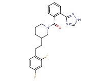 3-[2-(2,4-difluorophenyl)ethyl]-1-[2-(1H-1,2,4-triazol-3-yl)benzoyl]piperidine