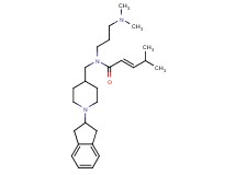 (2E)-N-{[1-(2,3-dihydro-1H-inden-2-yl)-4-piperidinyl]methyl}-N-[3-(dimethylamino)propyl]-4-methyl-2-pentenamide
