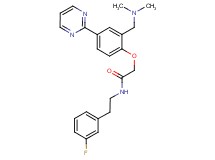 2-[2-[(dimethylamino)methyl]-4-(2-pyrimidinyl)phenoxy]-N-[2-(3-fluorophenyl)ethyl]acetamide