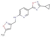 5-(3-cyclopropyl-1,2,4-oxadiazol-5-yl)-N-[(5-methyl-3-isoxazolyl)methyl]-2-pyridinamine