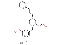 2-{1-(3,5-dimethoxybenzyl)-4-[(2E)-3-phenyl-2-propen-1-yl]-2-piperazinyl}ethanol