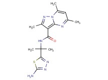 N-[1-(5-amino-1,3,4-thiadiazol-2-yl)-1-methylethyl]-2,5,7-trimethylpyrazolo[1,5-a]pyrimidine-3-carboxamide