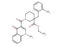 ethyl 3-(2-methylbenzyl)-1-[(1-methyl-4-oxo-1,4-dihydro-3-quinolinyl)carbonyl]-3-piperidinecarboxylate