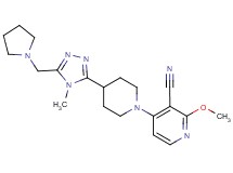 2-methoxy-4-{4-[4-methyl-5-(pyrrolidin-1-ylmethyl)-4H-1,2,4-triazol-3-yl]piperidin-1-yl}nicotinonitrile