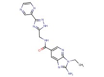 2-amino-3-ethyl-N-[(3-pyrazin-2-yl-1H-1,2,4-triazol-5-yl)methyl]-3H-imidazo[4,5-b]pyridine-6-carboxamide